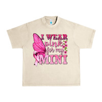 Sandshell I Wear Pink For My Mini with Butterfly Urban Heavy Tee - texasbilliewilder