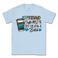 Dusty Blue coffee Classic Tee - CowhideDigitalArt