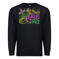 Black mardi saurus rex mardi gras Premium Sweatshirt - MaliasSmallBusiness