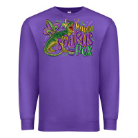Purple mardi saurus rex mardi gras Premium Sweatshirt - MaliasSmallBusiness