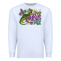 White mardi saurus rex mardi gras Premium Sweatshirt - MaliasSmallBusiness