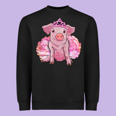 Heavyweight Sweatshirt balerina pig with tutu