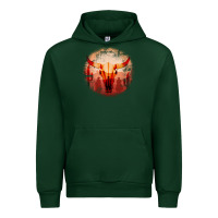 Forest Green Western Cowboy Sunset Bull Skull Urban Hoodie - Bettercallsaul