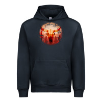 Navy Western Cowboy Sunset Bull Skull Urban Hoodie - Bettercallsaul