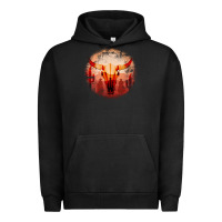 Pigment Black Western Cowboy Sunset Bull Skull Urban Hoodie - Bettercallsaul