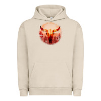 Pigment French Oak Western Cowboy Sunset Bull Skull Urban Hoodie - Bettercallsaul