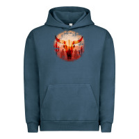 Pigment Midnight Navy Western Cowboy Sunset Bull Skull Urban Hoodie - Bettercallsaul