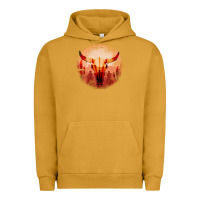 Pigment Peanut Butter Western Cowboy Sunset Bull Skull Urban Hoodie - Bettercallsaul
