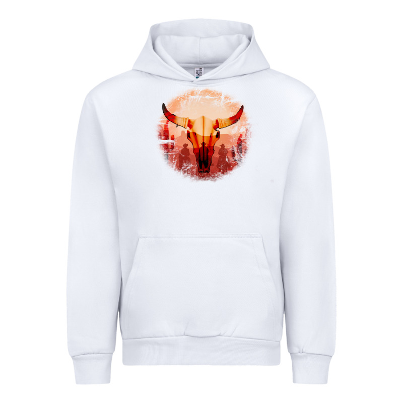 Western Cowboy Sunset Bull Skull Urban Hoodie by Bettercallsaul | Teevron