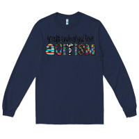 Navy accept. understand love autism Long Sleeve Tee - CowhideDigitalArt