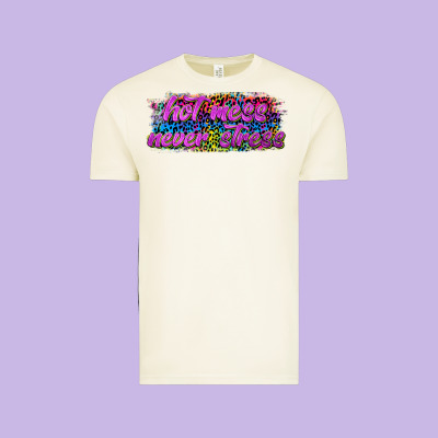 Hot Mess Never Stress Vintage Tee Designed By Texasbilliewilder