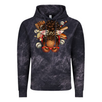 Cloud Black baseball afro messy bun Vintage Hoodie - texasbilliewilder