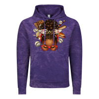 Cloud Purple baseball afro messy bun Vintage Hoodie - texasbilliewilder