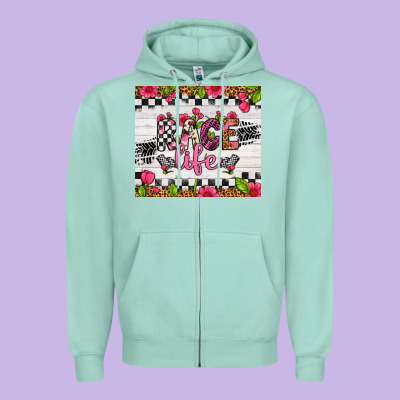Race Life Tumbler Zipper Hoodie Designed By Artiststas