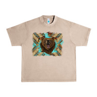 French Oak bear native American background Urban Heavy Tee - BarkalooDesign