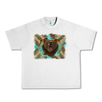 Bear Native American Background Urban Heavy Tee | Teevron