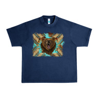 Navy bear native American background Urban Heavy Tee - BarkalooDesign