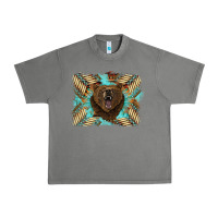 Tornado bear native American background Urban Heavy Tee - BarkalooDesign
