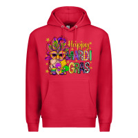 Cardinal Happy Mardi Gras With Gnome Premium Hoodie - BundleAndBundleShop