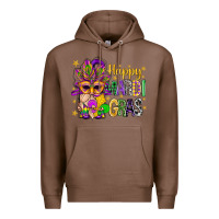 Chestnut Happy Mardi Gras With Gnome Premium Hoodie - BundleAndBundleShop