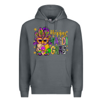 Rock Happy Mardi Gras With Gnome Premium Hoodie - BundleAndBundleShop