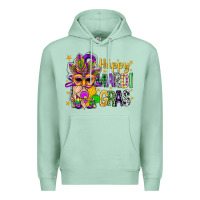 Seafoam Happy Mardi Gras With Gnome Premium Hoodie - BundleAndBundleShop