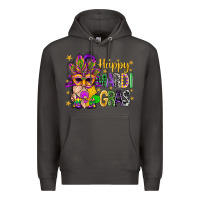 Smoke Happy Mardi Gras With Gnome Premium Hoodie - BundleAndBundleShop