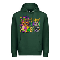Sports Green Happy Mardi Gras With Gnome Premium Hoodie - BundleAndBundleShop