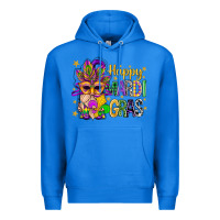 True Royal Happy Mardi Gras With Gnome Premium Hoodie - BundleAndBundleShop