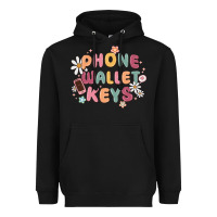 Black phone wallet keys Heavyweight Hoodie - MaliasSmallBusiness