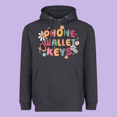 Phone Wallet Keys Heavyweight Hoodie Designed By Maliassmallbusiness