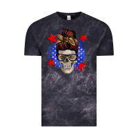 Cloud Black American mom skull Vintage Tee - Zillion Design Studio