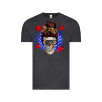 Vintage Black American mom skull Vintage Tee - Zillion Design Studio