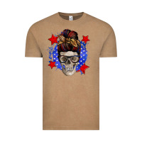 Vintage Coffee American mom skull Vintage Tee - Zillion Design Studio
