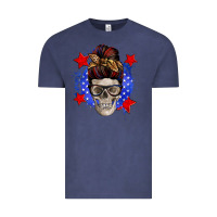 Vintage Denim American mom skull Vintage Tee - Zillion Design Studio