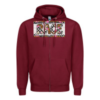 Burgundy race license plate Zipper Hoodie - Artiststas