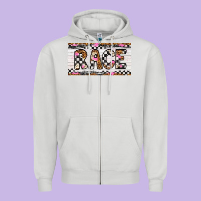 Race License Plate Zipper Hoodie Designed By Artiststas