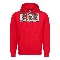 Red race license plate Zipper Hoodie - Artiststas