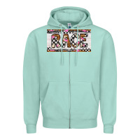 Seafoam race license plate Zipper Hoodie - Artiststas
