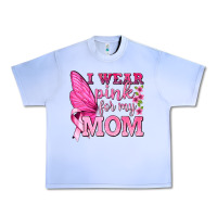 Grape Ice I Wear Pink For My Mom with Butterfly Urban Heavy Tee - texasbilliewilder