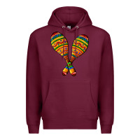 Burgundy mexican maracas Premium Hoodie - AdoDesignShop