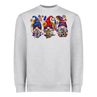 Heather Grey usa with gnome billie wilder Heavyweight Sweatshirt - texasbilliewilder