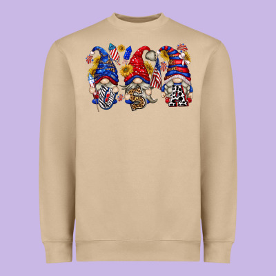 Heavyweight Sweatshirt usa with gnome billie wilder