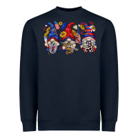 Navy usa with gnome billie wilder Heavyweight Sweatshirt - texasbilliewilder