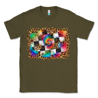 Army Green race leopard and tie dye background Classic Tee - HRA Design Shop