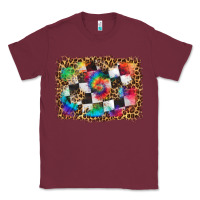 Burgundy race leopard and tie dye background Classic Tee - HRA Design Shop