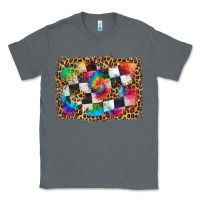 Charcoal Heather race leopard and tie dye background Classic Tee - HRA Design Shop