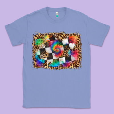 Race Leopard And Tie Dye Background Classic Tee Designed By Hra Design Shop
