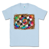 Dusty Blue race leopard and tie dye background Classic Tee - HRA Design Shop