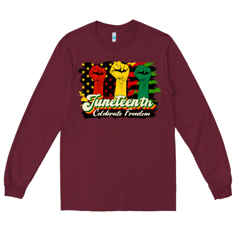 Juneteenth Celebrate Freedom Long Sleeve Tee by HRA Design Shop | Teevron
